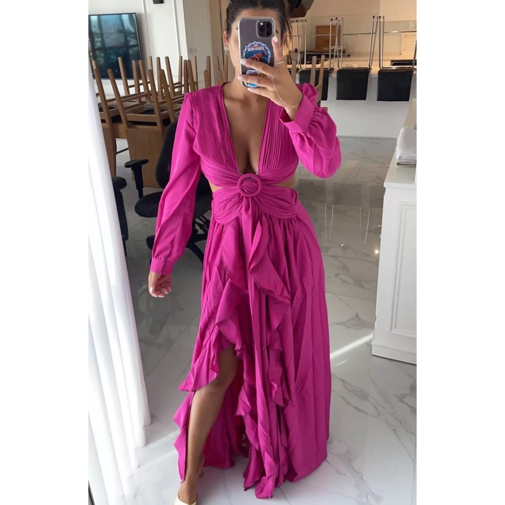 *Roxanne Plunging Cutout Gown - Picture 3 of 8